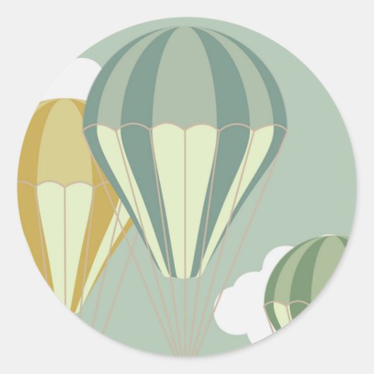 Heißluftballon-Aufkleber Runder Aufkleber (Vorderseite)