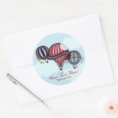 Heißluftballon-Aufkleber Runder Aufkleber (Umschlag)