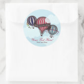 Heißluftballon-Aufkleber Runder Aufkleber (Tasche)
