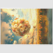 Heißluftballon aus Blume Decoupag Seidenpapier (Vorderseite)