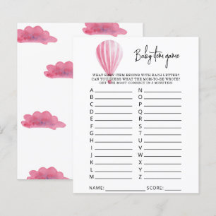 Heißluftballon Baby Item Game. Baby Shower Game