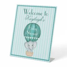 Heißluftballon Baby Junge Elefant Babyparty