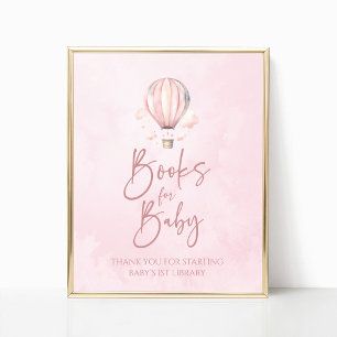 Heißluftballon-Baby-Party-Bücher für Baby-Schild Poster
