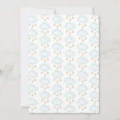 Heißluftballon Babydusche auf und ab Einladung (Rückseite)