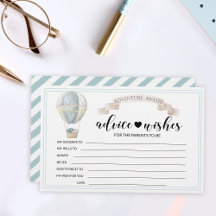 Heißluftballon Babydusche Beratung Wünsche Karten