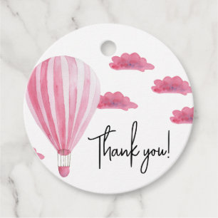 Heißluftballon Babydusche Danke Geschenkanhänger