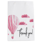 Heißluftballon Babydusche Danke Mittlere Geschenktüte (Vorderseite)