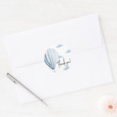 Heißluftballon Babydusche Danke Runder Aufkleber (Umschlag)