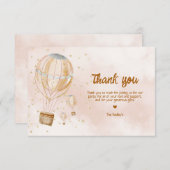 Heißluftballon Babydusche Dankeskarte (Vorne/Hinten)