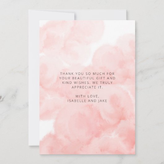 Heißluftballon Babydusche Dankeskarte (Rückseite)