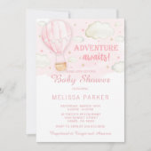 Heißluftballon Babydusche Einladung (Vorderseite)