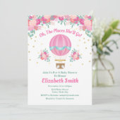 Heißluftballon Babydusche Einladung (Stehend Vorderseite)