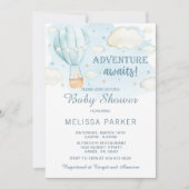 Heißluftballon Babydusche Einladung (Vorderseite)