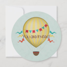 Heißluftballon Babydusche Einladung