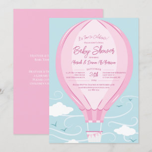 Heißluftballon Babydusche Einladung