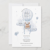 Heißluftballon Babydusche Einladung (Vorderseite)