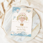 Heißluftballon Babydusche Einladung