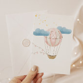 Heißluftballon Babydusche Einladung