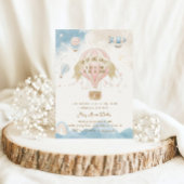 Heißluftballon Babydusche Einladung