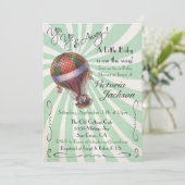 Heißluftballon Babydusche Einladung (Stehend Vorderseite)