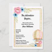 Heißluftballon Babydusche Einladung (Vorderseite)