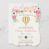 Heißluftballon Babydusche Einladung (Vorderseite)