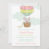 Heißluftballon Babydusche Einladung (Vorderseite)