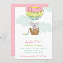 Heißluftballon Babydusche Einladung