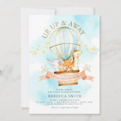 Heißluftballon Babydusche Einladung (Vorderseite)