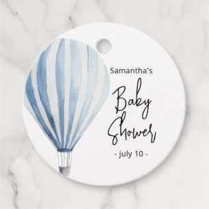 Heißluftballon - Babydusche Geschenkanhänger