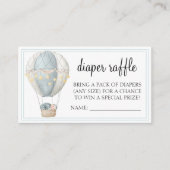 Heißluftballon Babydusche - Gewinnkarten Begleitkarte (Vorderseite)