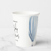 Heißluftballon - Babydusche Pappbecher (Rechts)