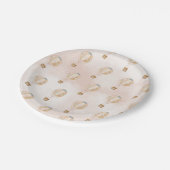 Heißluftballon Babydusche Pappteller (Schrägansicht)