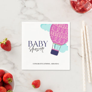 Heißluftballon Babydusche Party Serviette
