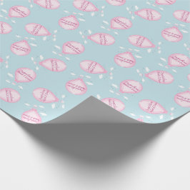 Heißluftballon Babydusche Pink Geschenkpapier