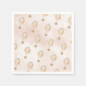 Heißluftballon Babydusche Serviette (Vorderseite)