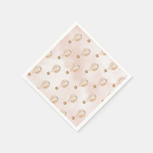 Heißluftballon Babydusche Serviette (Ecke)