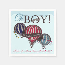 Heißluftballon Babydusche Servietten