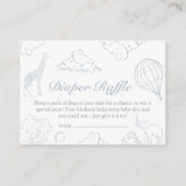 Heißluftballon Babydusche Windeln Windeln Raffel Begleitkarte (Vorderseite)