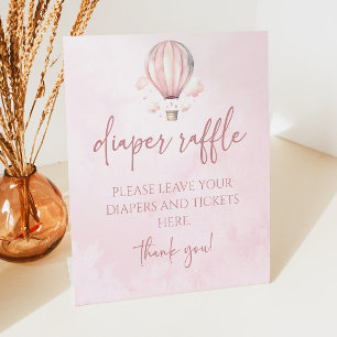 Heißluftballon Babydusche Windelwanne Sockelschild