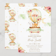 Heißluftballon Babyduschtiere Geschlecht neutral