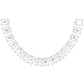 Heißluftballon Babyduschzeichen Wimpelkette (Alle)