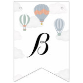 Heißluftballon Babyduschzeichen Wimpelkette (Erste Fahne)