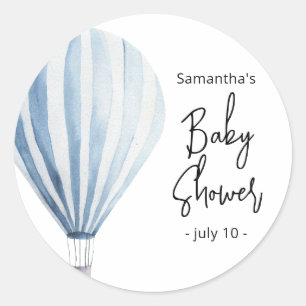 Heißluftballon - Babyparty Runder Aufkleber