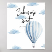 Heißluftballon - Babys sind süß Poster (Vorne)