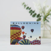 Heißluftballon - Ballooning Postkarte (Stehend Vorderseite)