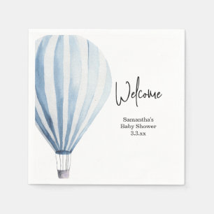 Heißluftballon Begrüßung Babydusche Serviette
