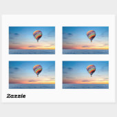 Heißluftballon-Bild für Rectangle-Sticker Rechteckiger Aufkleber (Blatt)