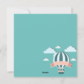 Heißluftballon Birthday Feiertagskarte (Rückseite)