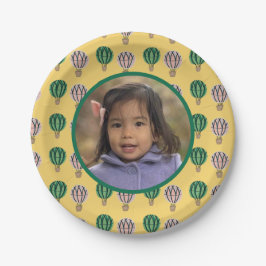 Heißluftballon Birthday Foto Pappteller